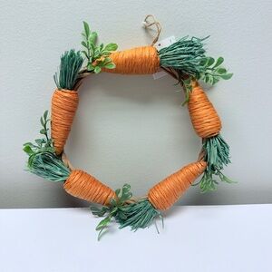 New! Target Bullseye Playground Orange Green Carrot Wreath, 10”, Easter, Spring